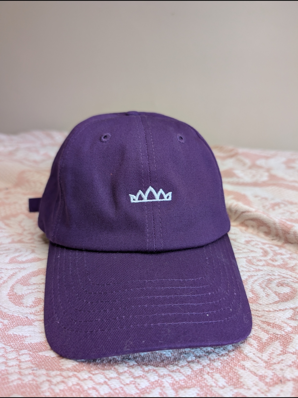 Purple Crown Embroidered Baseball Cap